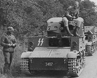 Belgische T13 B3 in gebruik in Duitse pantserdivisies